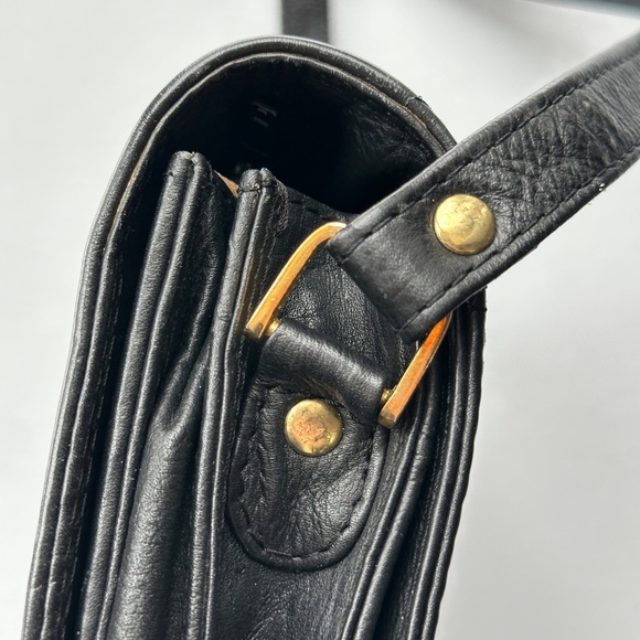 Vintage Dooney & Bourke Black and Brown Leather Crossbody Bag - Picture 5 of 15